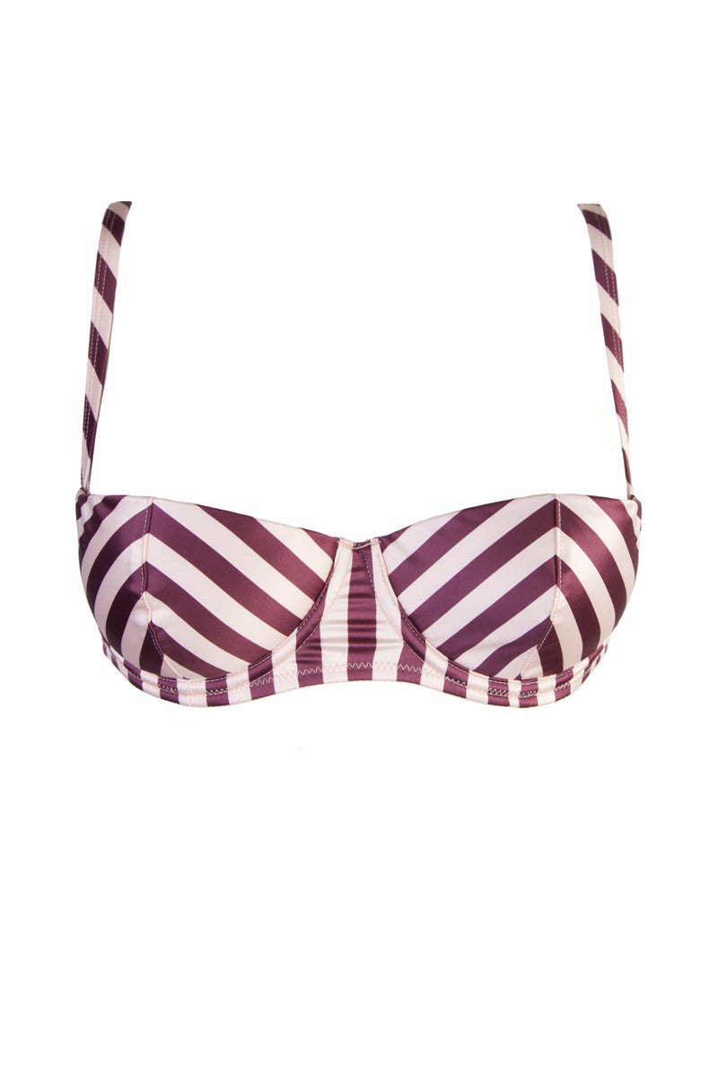 Beatrix Red Placement Stripe Demi Bra A D Cups Playful Promises Usa 