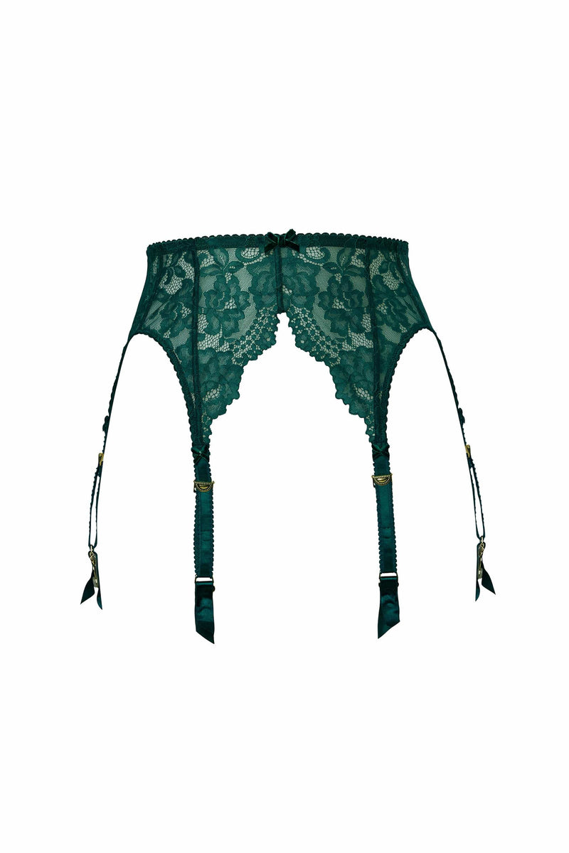 Cora Green Lace Suspender Playful Promises Usa