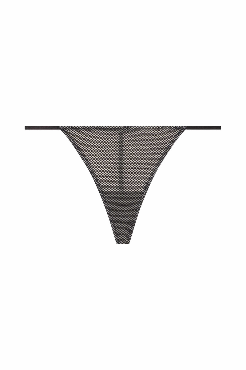 Vidal Black Fishnet Front Thong – Playful Promises USA