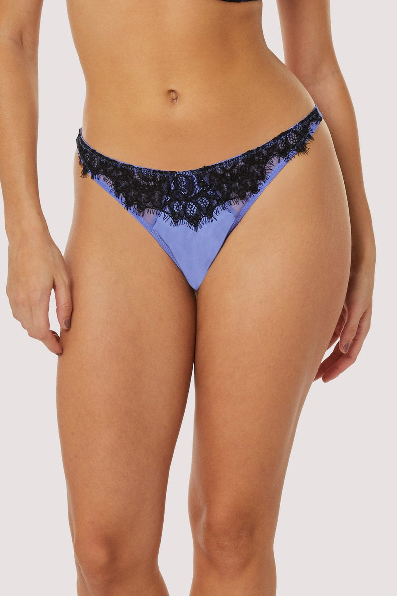 Stevie Lilac and Black Lace Thong – Playful Promises USA
