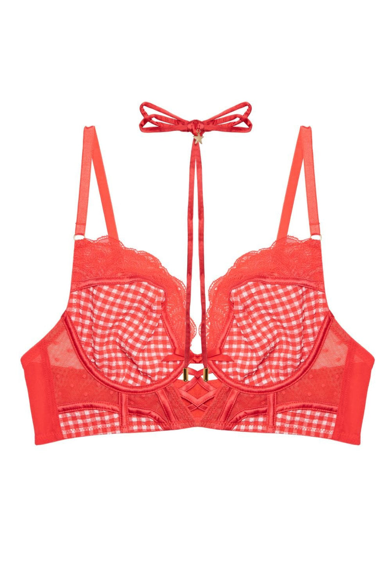 Adelaide Western Gingham And Lace Bra Playful Promises USA Adelaide Western Gingham And Lace Bra Playful Promises USA