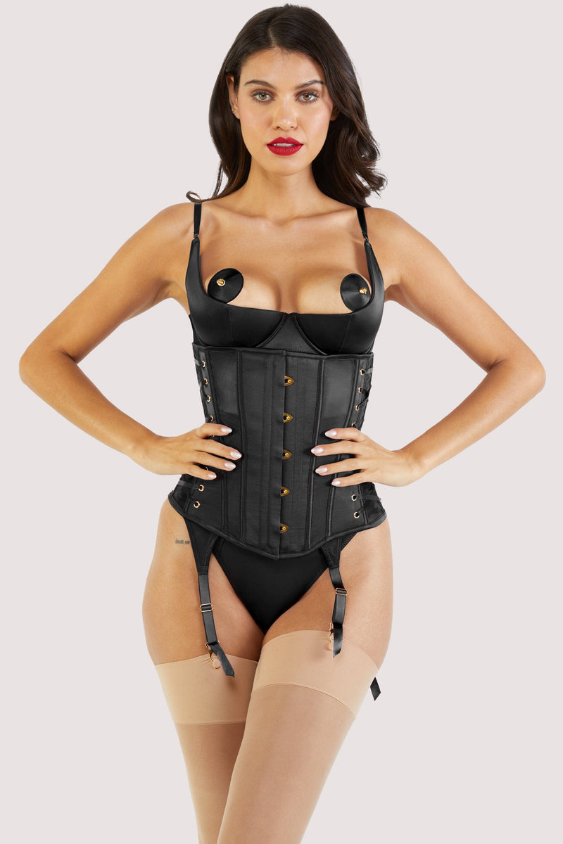 Etta Black Tie Underbust Corset Playful Promises USA Etta Black Tie Underbust Corset Playful Promises USA