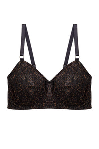 Hazel Leopard Print Bullet Bra