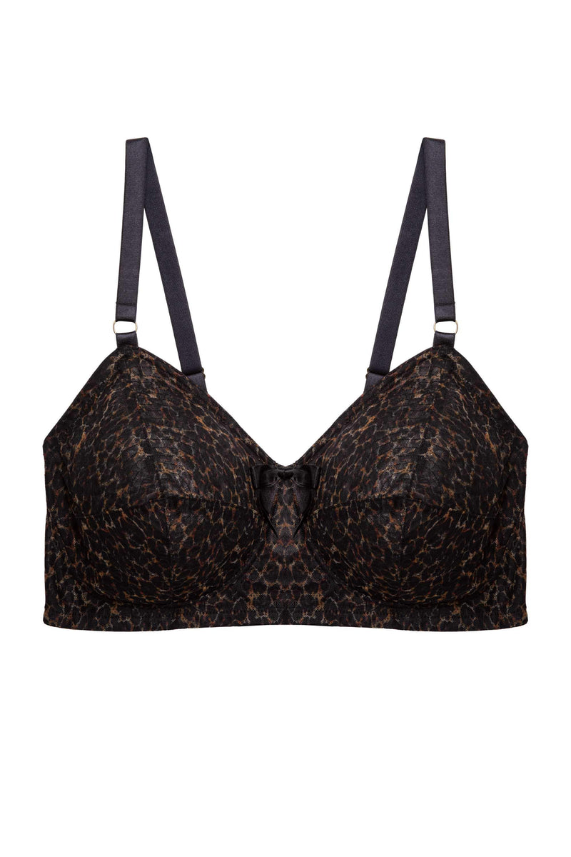 Hazel Leopard Print Bullet Bra
