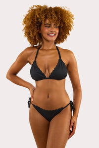 Sophia Fuller Bust Mix & Match Black Scallop Triangle Bikini Top