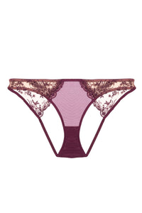 Cassia Wine Custom Embroidery Cut Out Brief