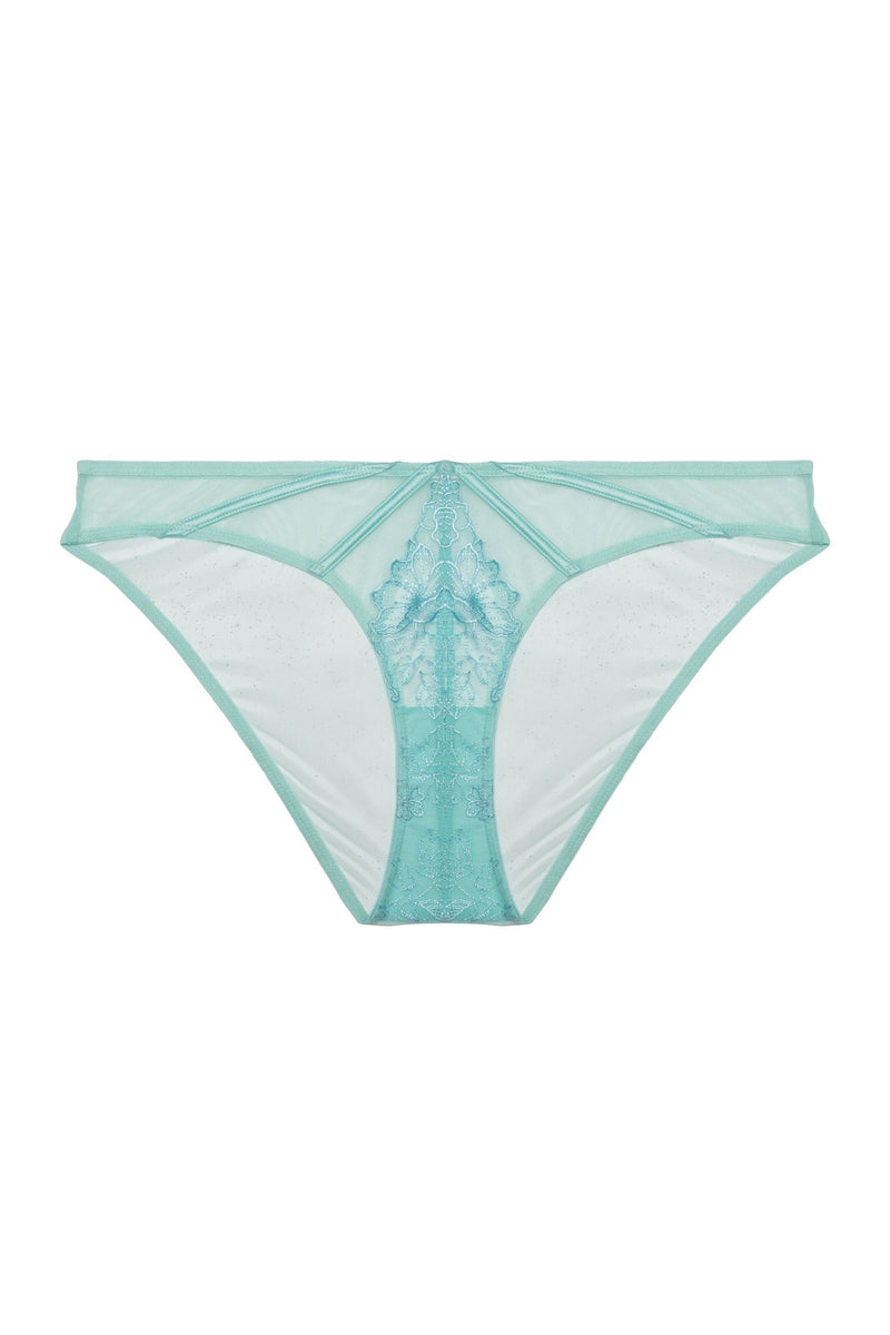 Valerie Aqua Embroidery & Mesh Brief