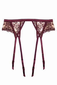 Cassia Wine Custom Embroidery Suspender