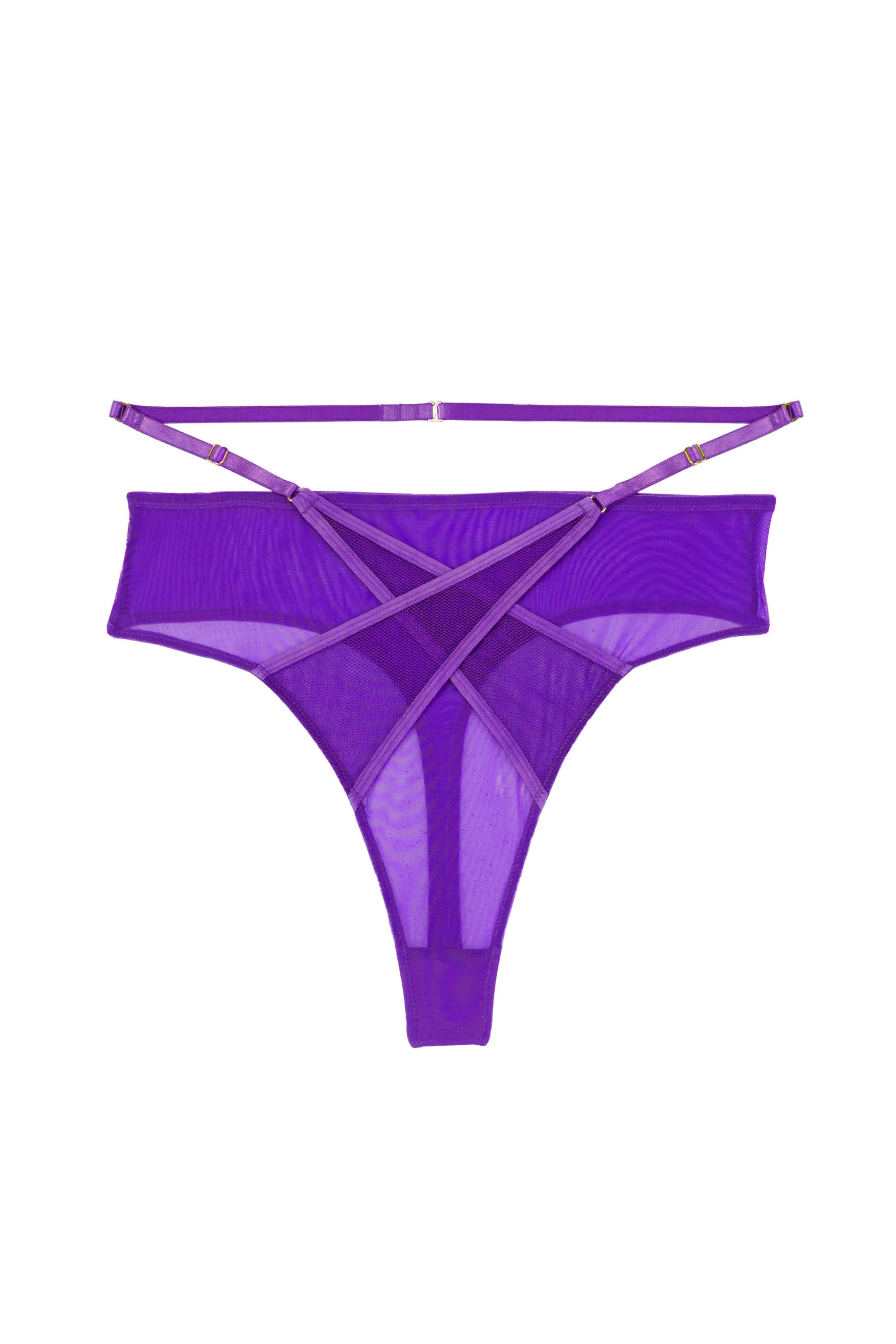 Eddie Purple Crossover Thong