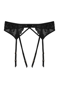 Eva Black Graphic Embroidery Suspender