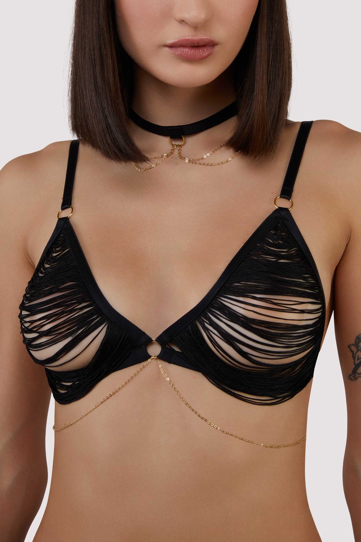 Nina Chain Harness Ouvert Bralette – Playful Promises