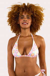 Floral Triangle Bikini Top Fuller Bust Exclusive