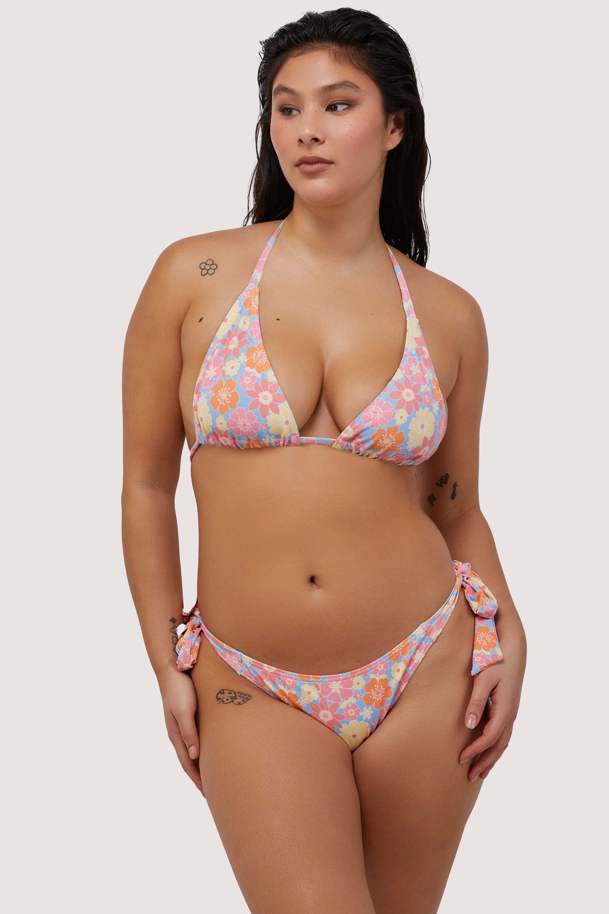 Floral Triangle Bikini Top Fuller Bust Exclusive