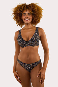 Juliet Leopard Print Mix & Match D+ Underwired Crop Bikini Top