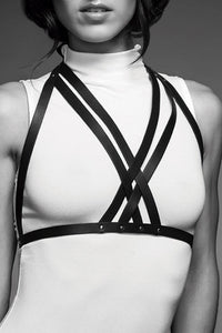 Maze Black Halter Harness Bra