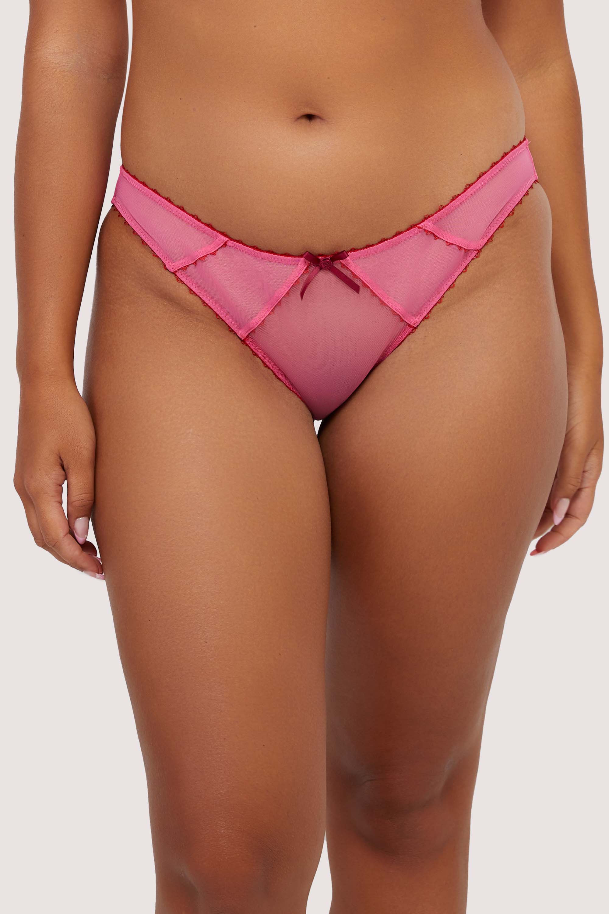 Grace Pink Supportive Net Lingerie Set