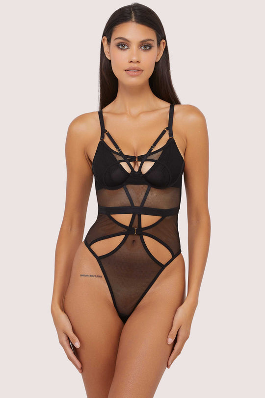 Erin Black Mirco Fishnet Body