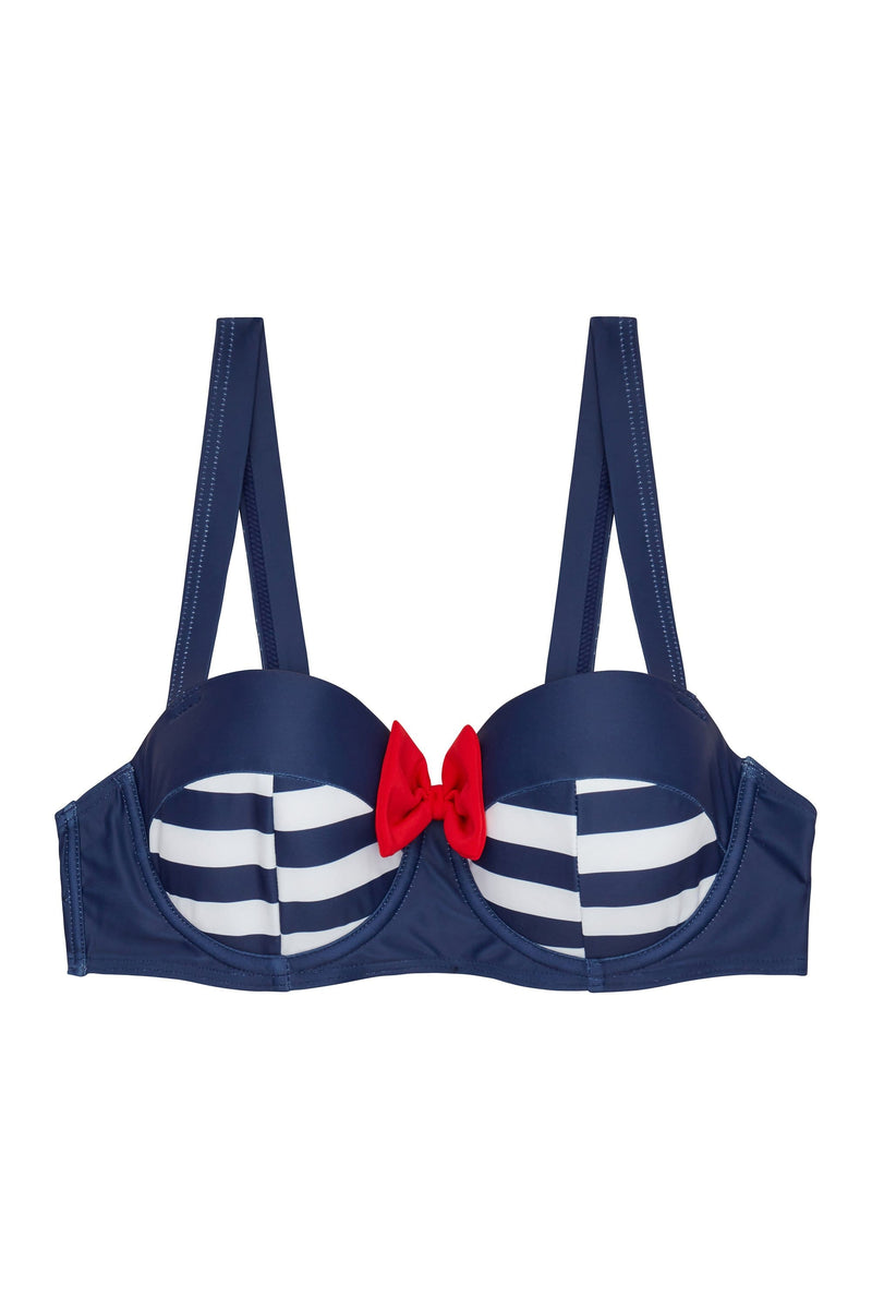 Nautical Navy Bikini Top – Playful Promises USA