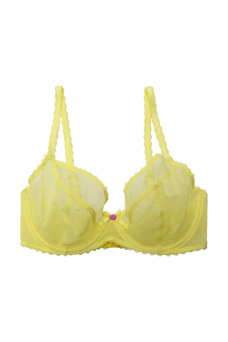 NWT Agent Provocateur Yellow Lace Bra 34C