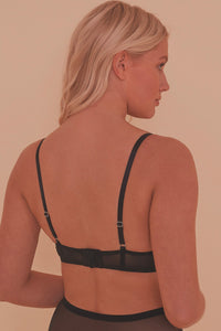 Emelda Ring Detail Satin & Lace Bra A - D Cups