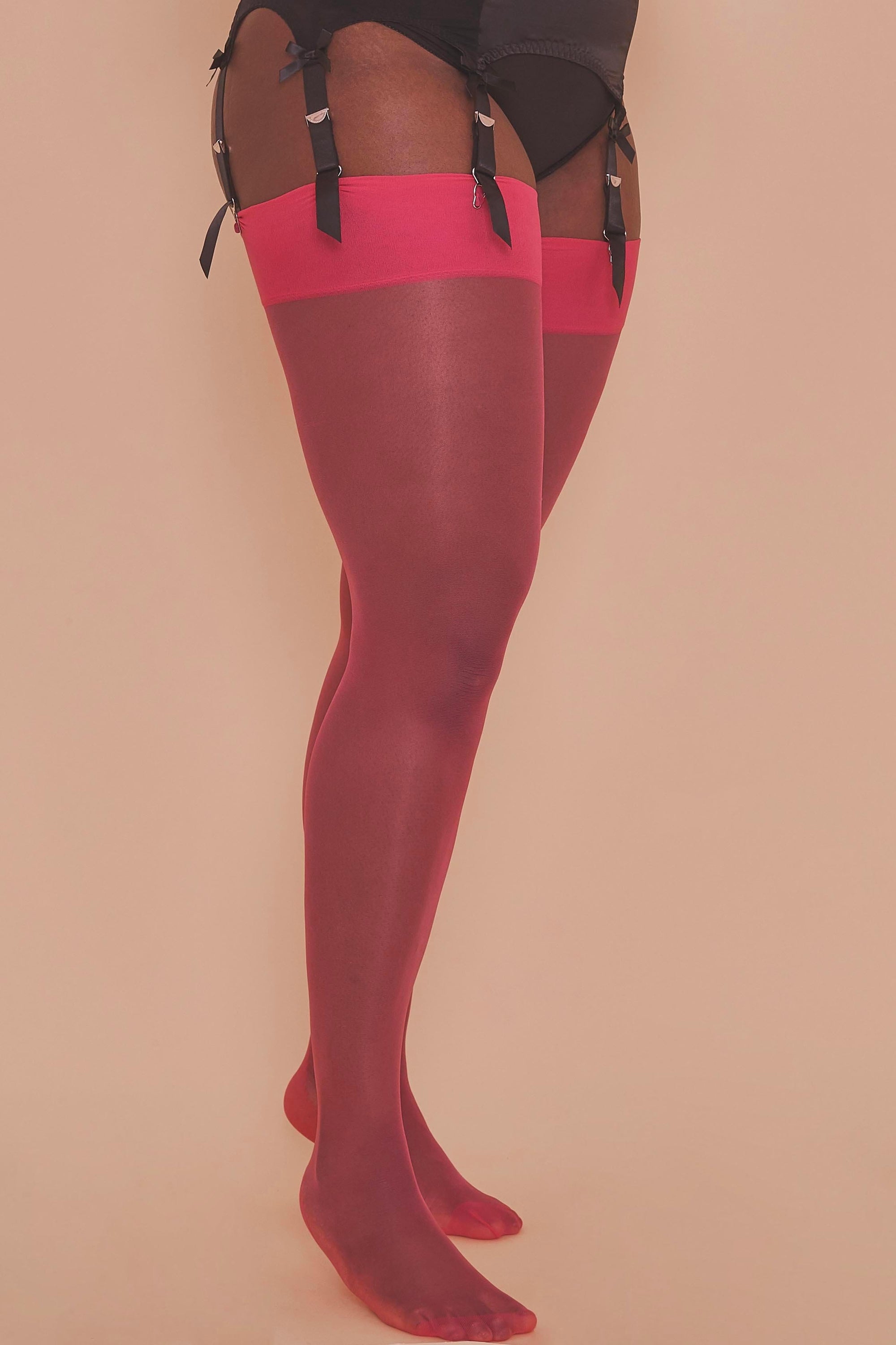 Seamed Stocking Pink Peacock US 4 - 18