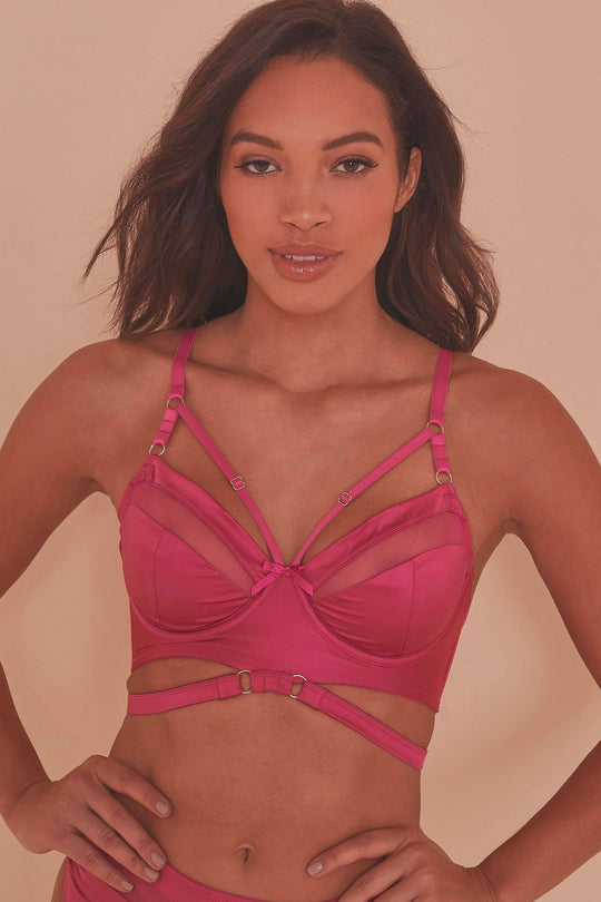 Madeleine Bondage Hot Pink Bra