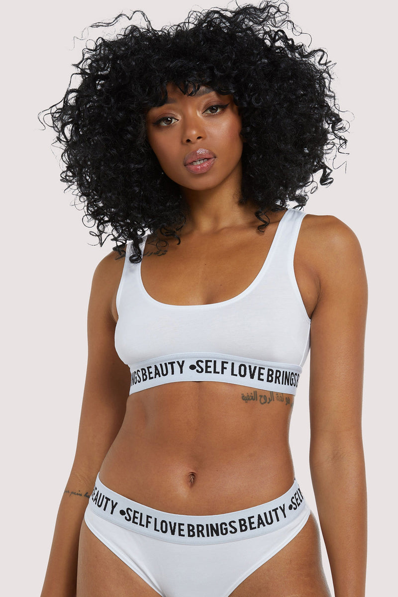 Self Love White Crop top