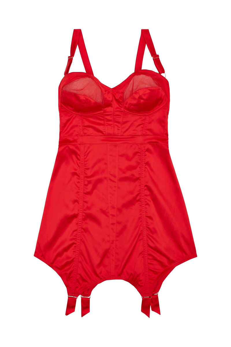 Clarice Retro Girdle Dress Red – Playful Promises USA