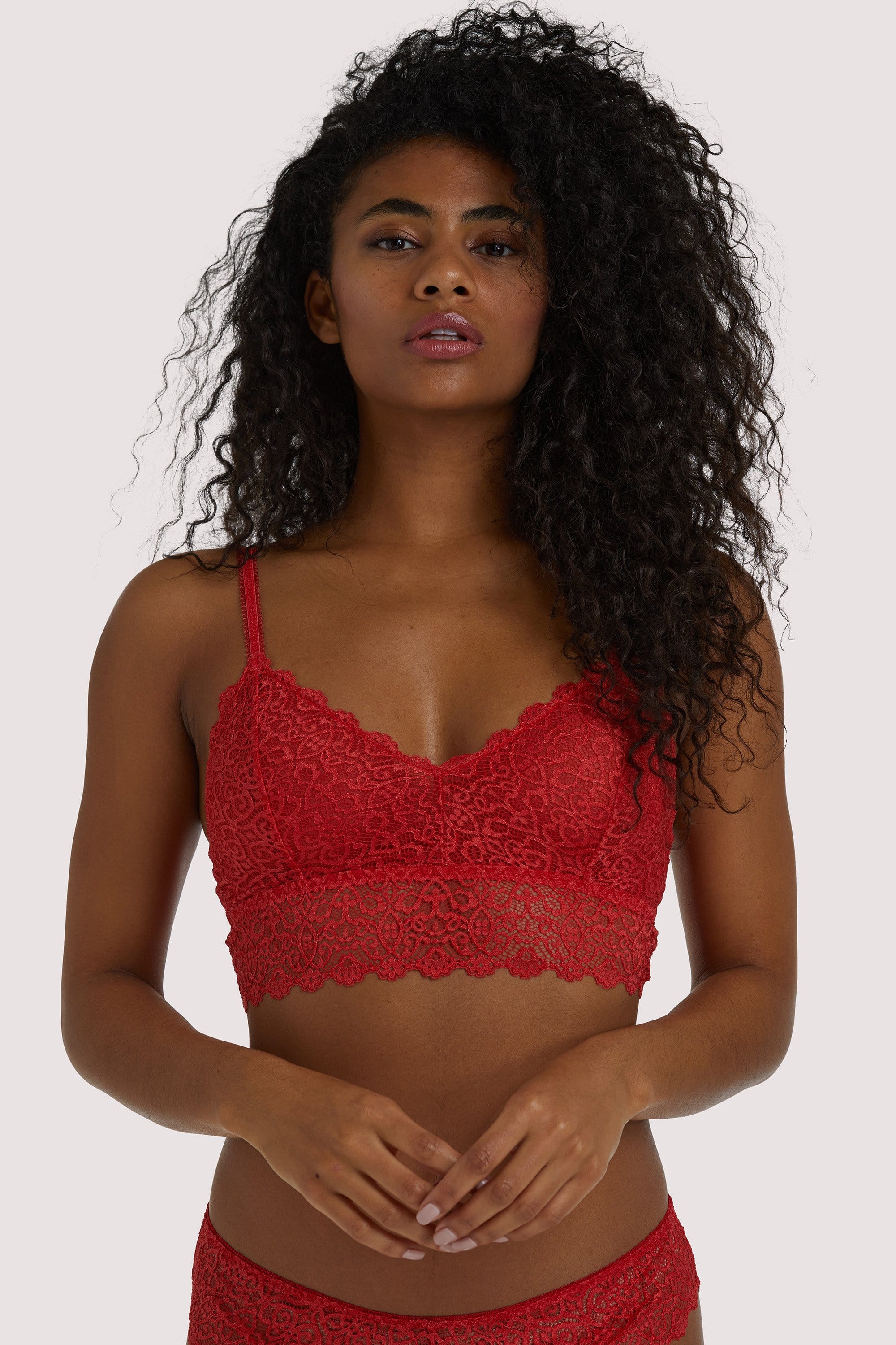 Ariana Red Everyday Lace Bralette – Playful Promises USA