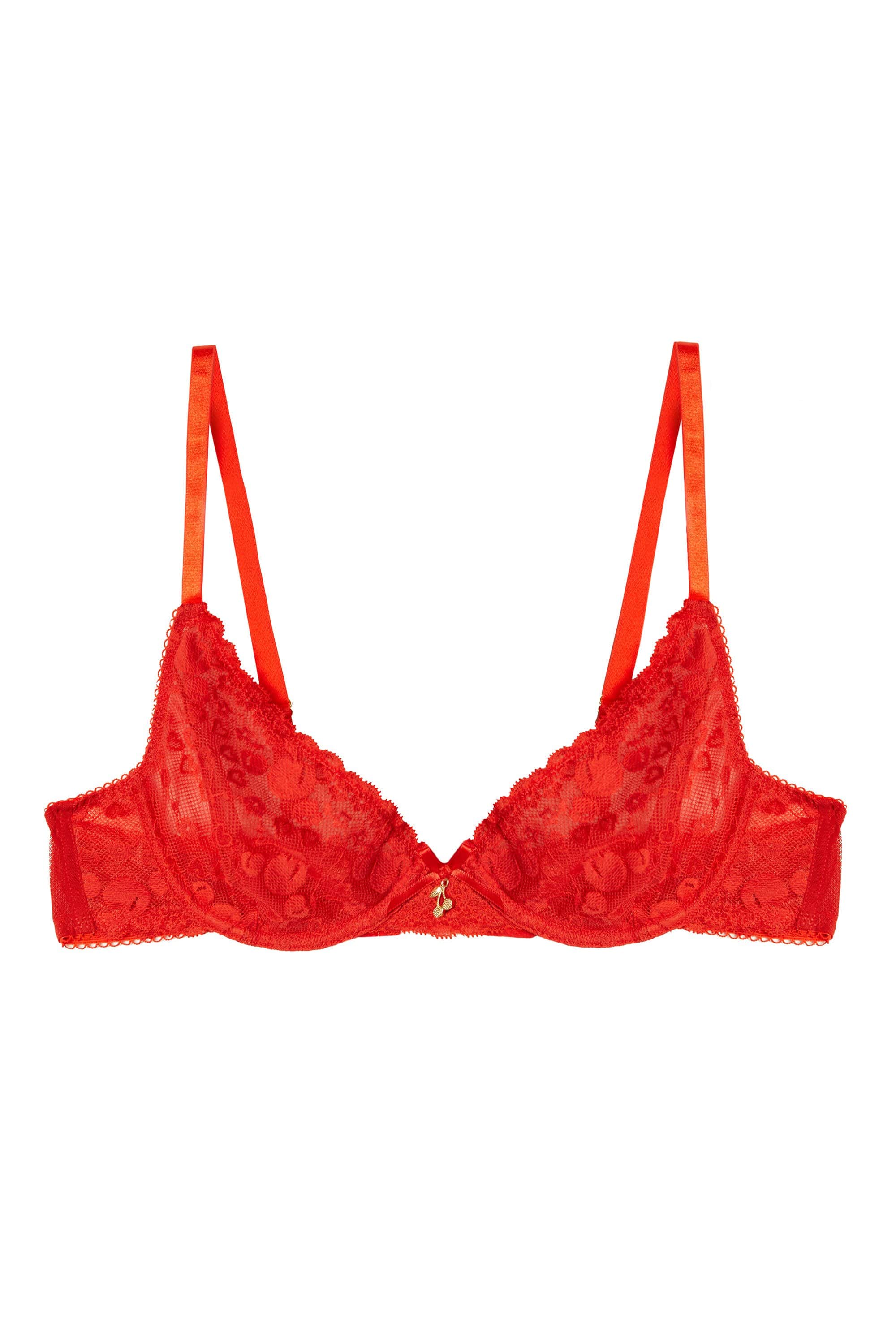 Amour Underwire Lace Bra Red/Cherry 36FF