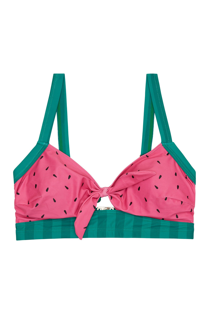 Watermelon Knot Front Bikini Top