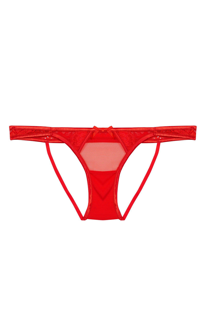 x PP Leona Red Open Back Brief