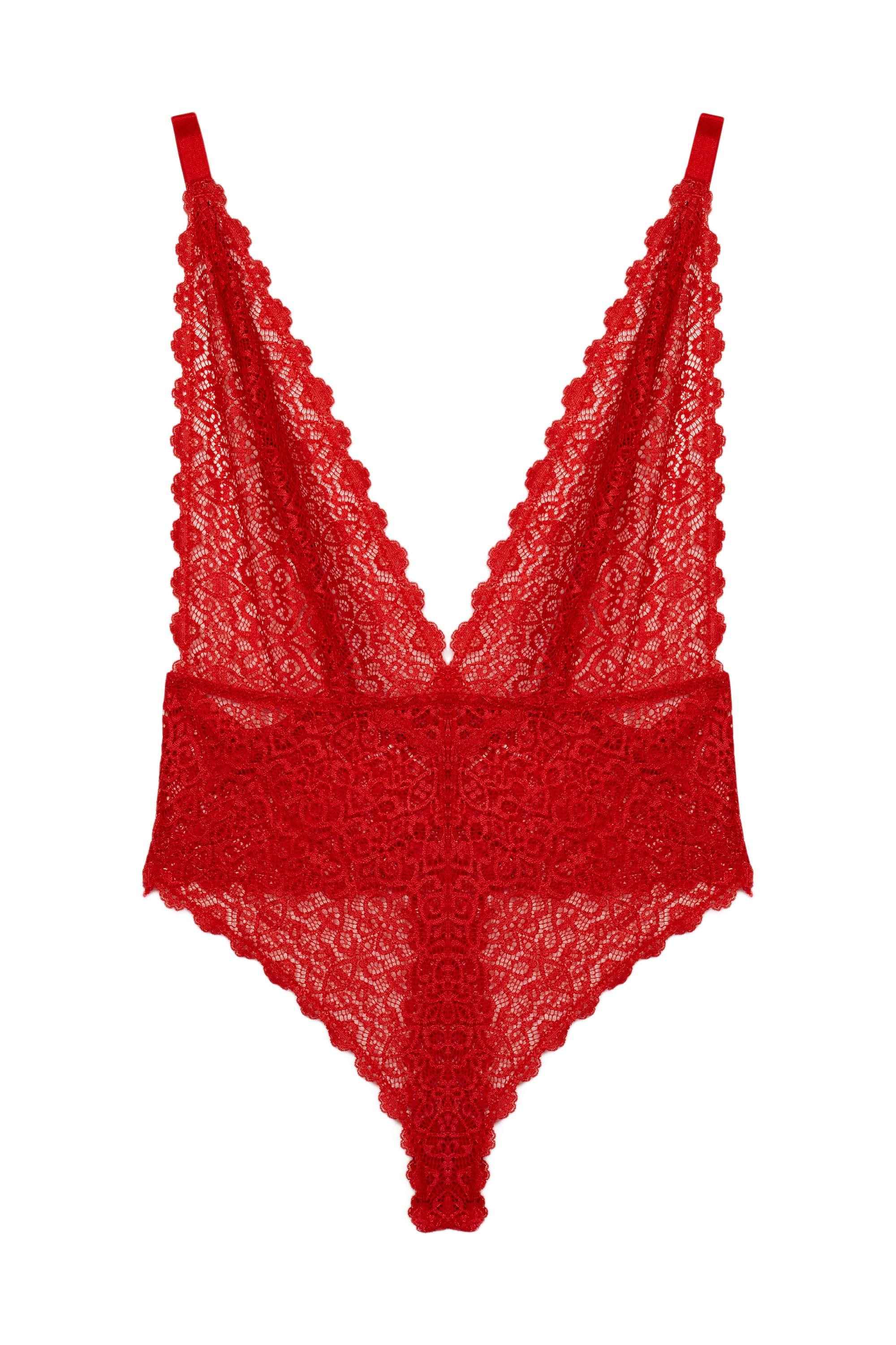 Wolf & Whistle Ariana Red Everyday Lace Body