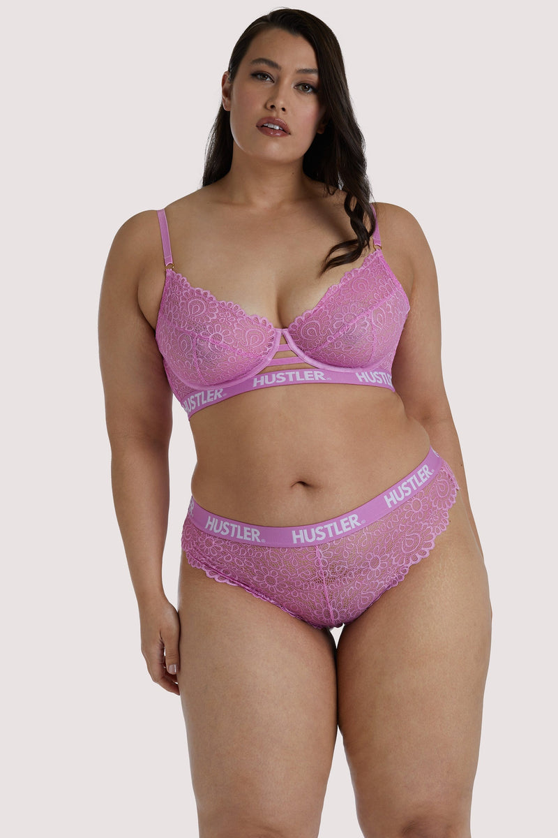 Branded Pink Curve Lace Brief
