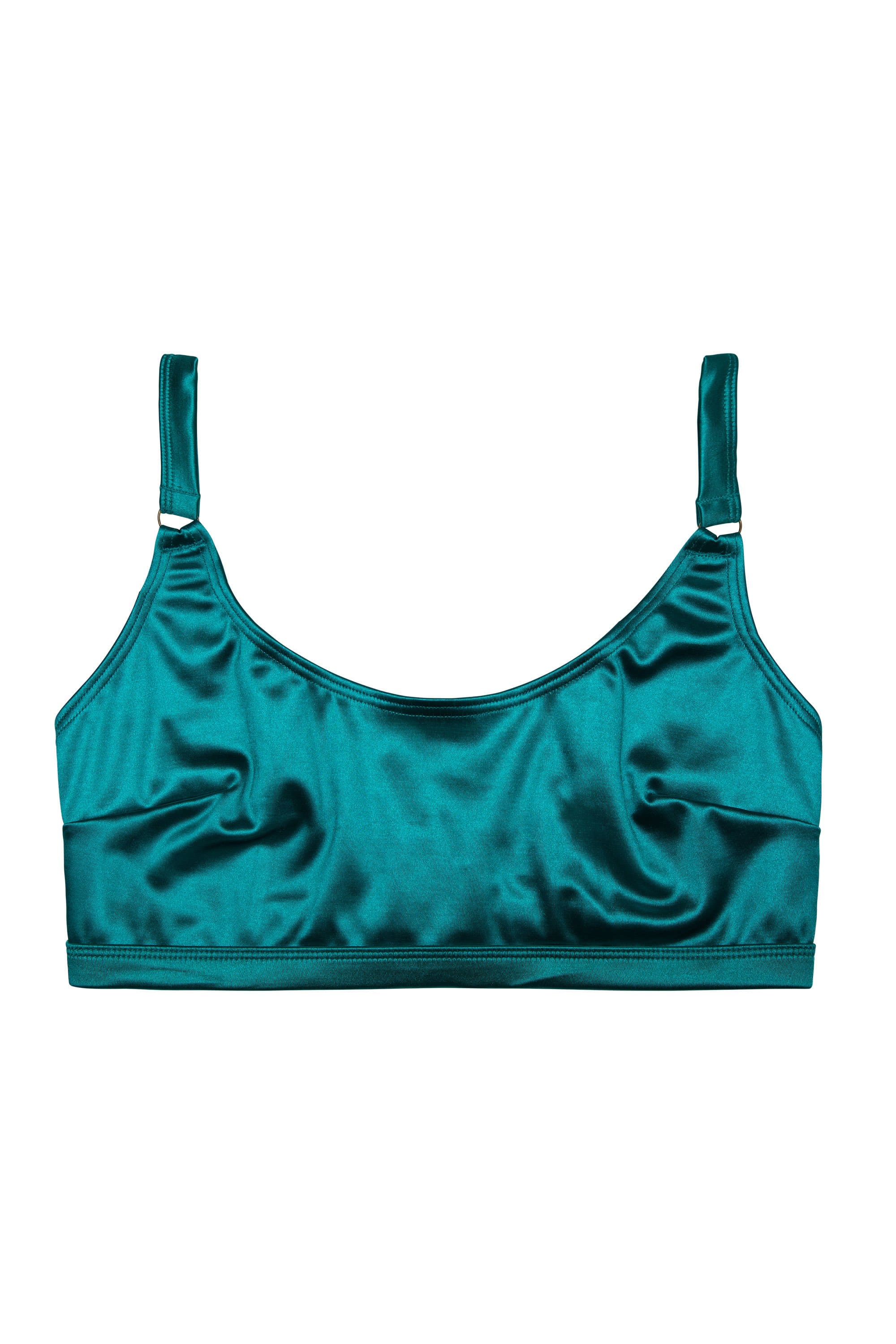 Hannah Teal Crop Fuller Bust Bikini Top