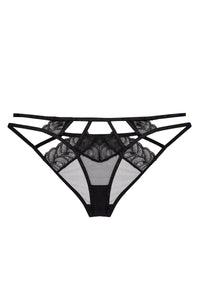 Tilly Black Caged Embroidery Brief