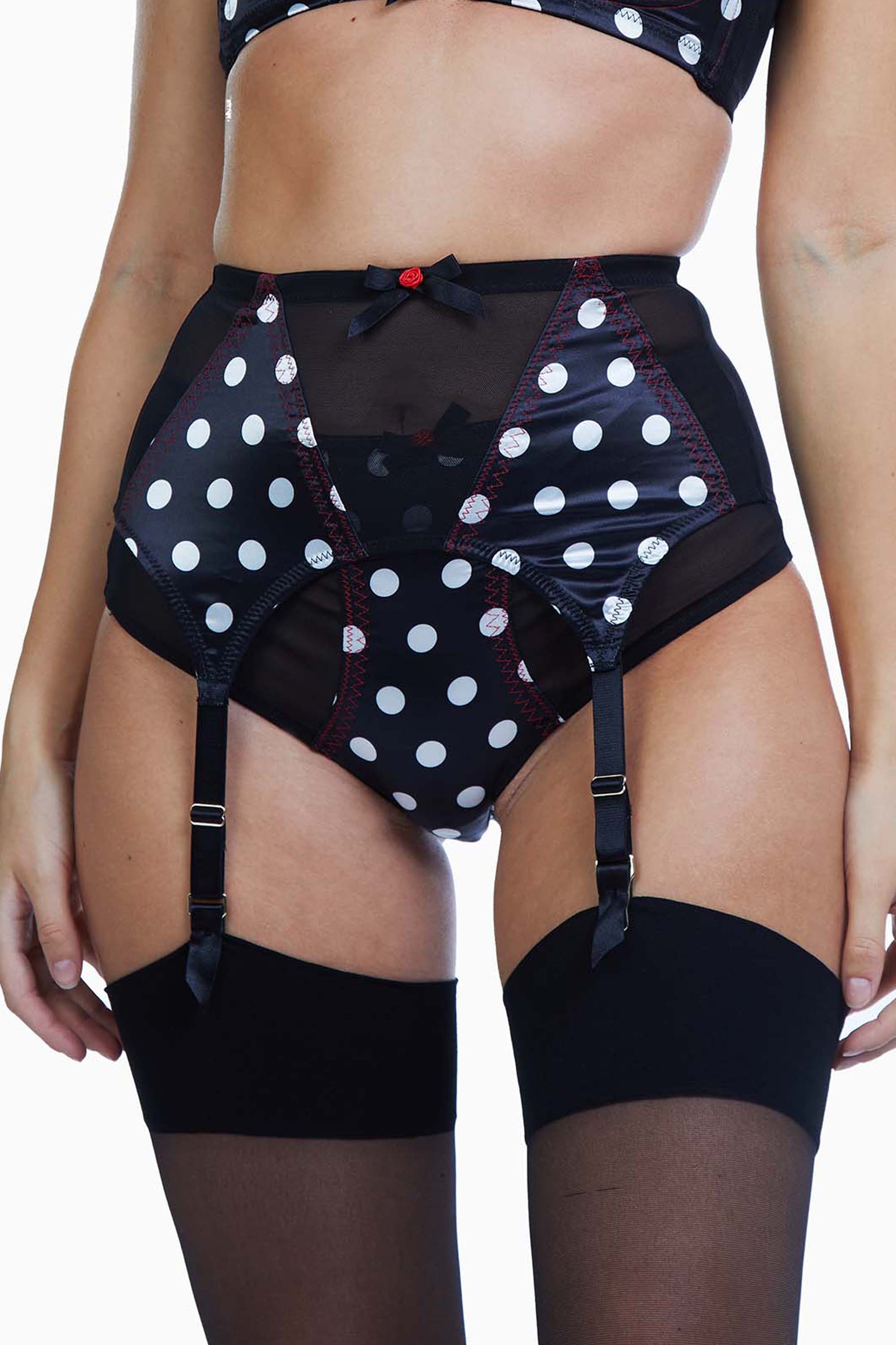 Spot 4 Strap Z Stitch Suspender Belt Playful Promises USA Spot 4 Strap Z Stitch Suspender Belt Playful Promises USA