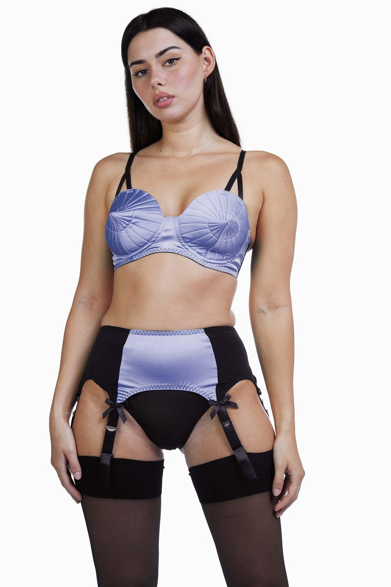 Lilac Classic 6 Strap Suspender Belt Playful Promises USA Lilac Classic 6 Strap Suspender Belt Playful Promises USA