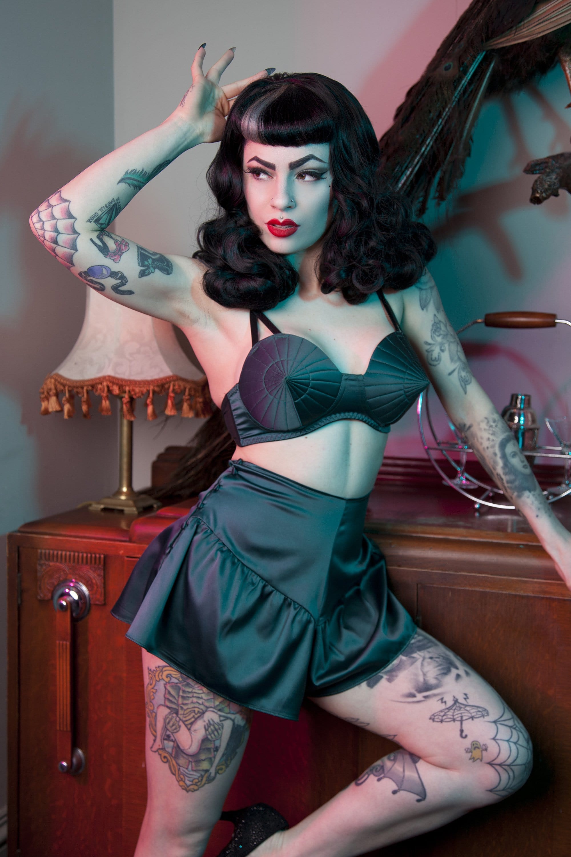 Bettie Page Teal French Knicker – Playful Promises USA