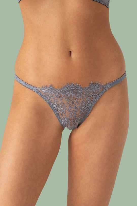 Isabella Grey Lace Brazilian Brief