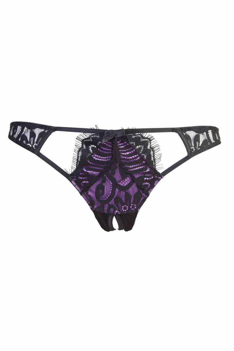 Candy Ultra Violet/Black Ouvert Brief Curve