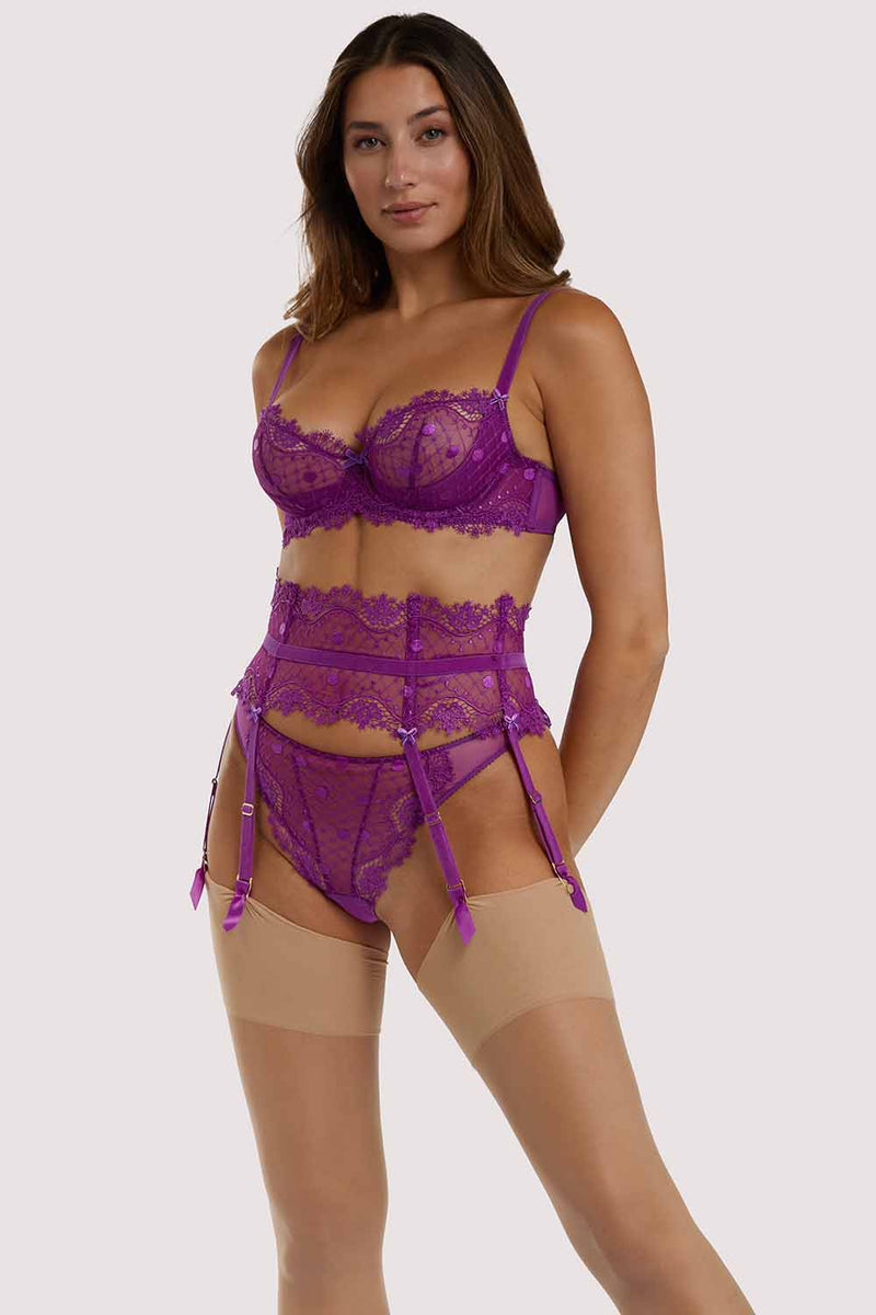 Vedette Shocking Violet Suspender