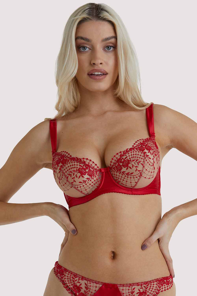 Julie's Roses Red Underwire Bra – Playful Promises USA