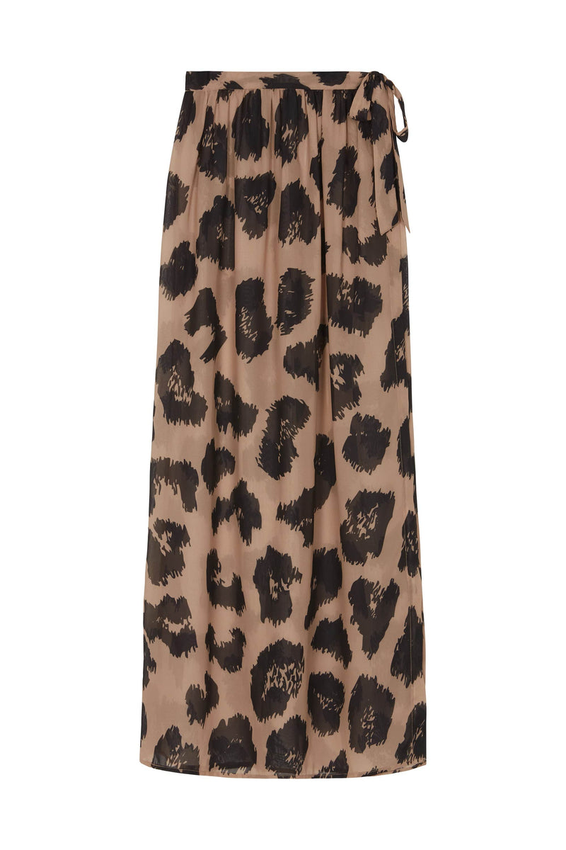 Wolf & Whistle Leopard Wrap Beach Skirt