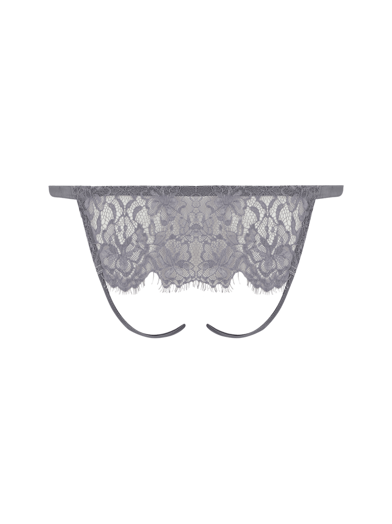 Isabella Grey Lace Open Back Brief