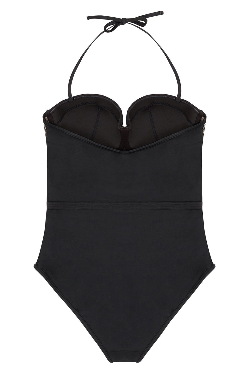 Hunter McGrady Plus Size/Curve Black Mesh Insert Swimsuit – Playful  Promises USA