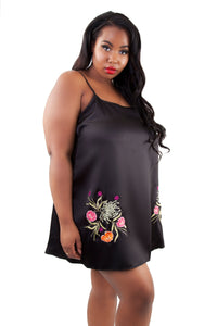 Jasmin Embroidered Chemise Curve - Seconds
