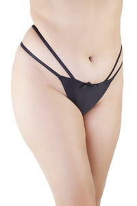 Leila Satin Strappy Thong Curve