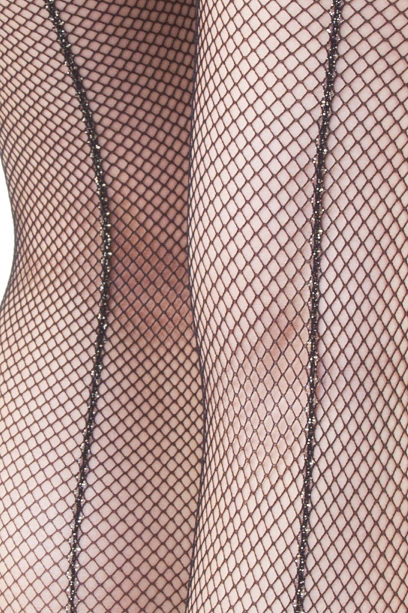 Bettie Page Fishnet Seamed Cabaret Tights