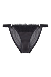 Mae Black Satin and Lace Brief